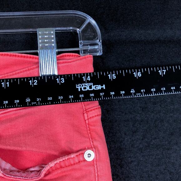 7 For All Mankind Womens Jeans Coral Mid Rise Slim Distressed Stretch 28 - Picture 6 of 11
